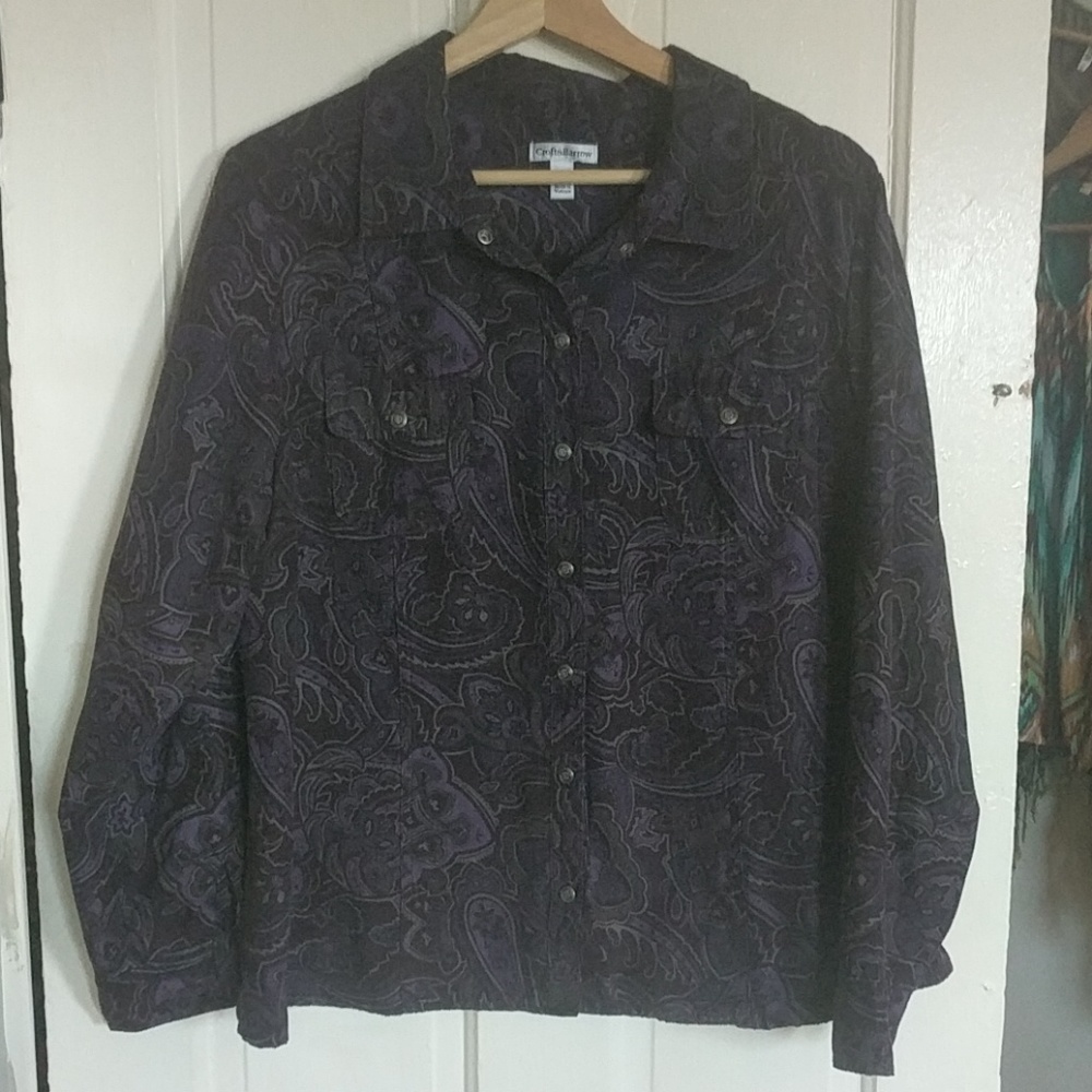 Croft & Barrow Women's Dress Jacket Suede Purple